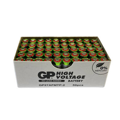 GP Batteries GP27A Süper Alkalin 27A/Mn27 Boy Pil, 12 Volt, 50 Adet Açık Ambalaj