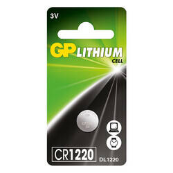 GP Batteries Cr1220 1220 Boy Lityum Düğme Pil, 3 Volt, Tekli Kart