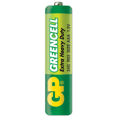 GP Batteries GP24G Greencell R03/1212/AAA İnce Kalem Pil, 1.5 Volt, 12'li Paket