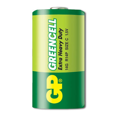 GP Batteries GP14G Greencell R14P/1235/C Boy Orta Pil, 1.5 Volt, 24'lü Kutu