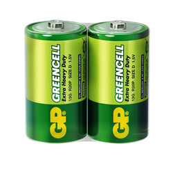 GP Batteries GP13G Greencell R20P/1250/D Boy Kalın Pil, 1.5 Volt, 20'li Kutu - Thumbnail