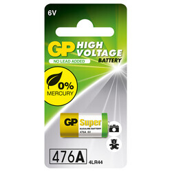 GP Batteries GP476A Süper Alkalin 476A/Px28A/A544/4Lr44 Boy Pil, 6 Volt, Tekli Kart - Thumbnail