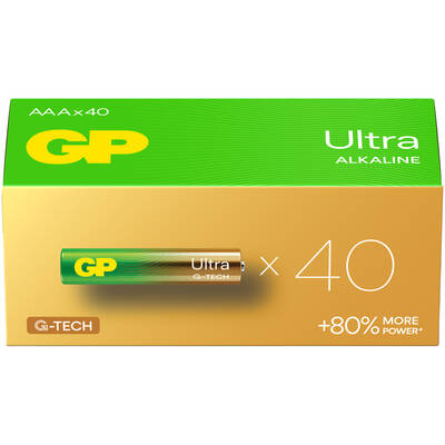 GP Batteries G-TECH Ultra Alkalin İnce LR03 - AAA Boy 1.5V Pil 40'lı Kutu