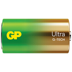 GP Batteries G-TECH Ultra Alkalin Orta LR14 - C Boy 1.5V Pil 2'li Kart - Thumbnail