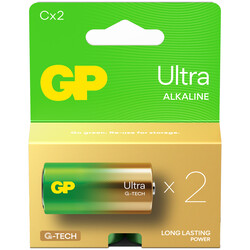 GP Batteries G-TECH Ultra Alkalin Orta LR14 - C Boy 1.5V Pil 2'li Kart - Thumbnail