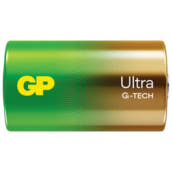 GP Batteries G-TECH Ultra Alkalin Kalın LR20 - D Boy 1.5V Pil 2'li Kart - Thumbnail