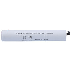 Supex 2000mAh 3.6V NiCd 3'lü Üstüste Süpürge Pili - Thumbnail