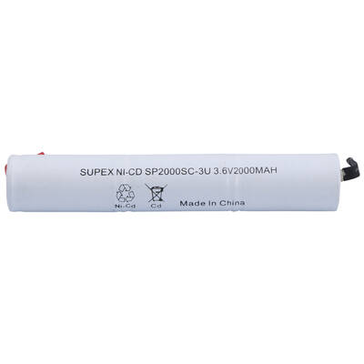 Supex 2000mAh 3.6V NiCd 3'lü Üstüste Süpürge Pili