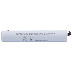 Supex 2000mAh 3.6V NiCd 3'lü Üstüste Süpürge Pili - Thumbnail