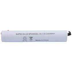 Supex 2000mAh 3.6V NiCd 3'lü Üstüste Süpürge Pili