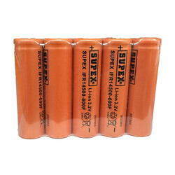 Supex IFR14500-600F 3.2V 600mAh Li-Ion Düz Kafa Pil - Thumbnail