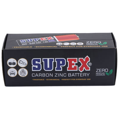 Supex R03/AAA Çinko Karbon İnce Kalem Pil 60 lı kutu