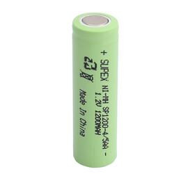 Supex SP1200-4/5AA 1.2V 1200mAh 4/5AA NiMH Kısa Kalem Pil - Thumbnail