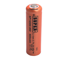 Supex SP14500-900 3.7V 14500 Model 900mAh Li-İon Uçlu Pil - Thumbnail