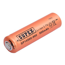 Supex SP14500-900 3.7V 14500 Model 900mAh Li-İon Uçlu Pil - Thumbnail