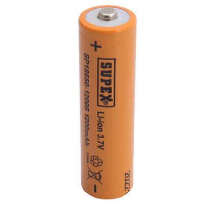 Supex SP18650-1200S 3.7V 18650 Model 1200mAh Li-İon Uçlu Pil