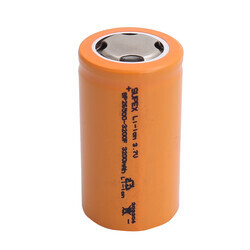 Supex SP26500-3200F 3.7V 26650 Model 3200mAh Li-İon Düz Kafa Pil - Thumbnail